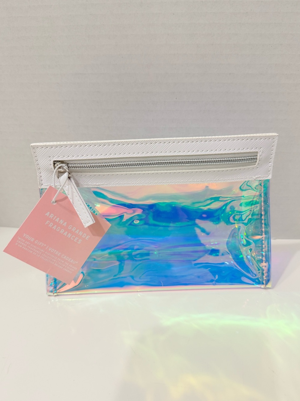 Ariana Grande mini clear makeup bag